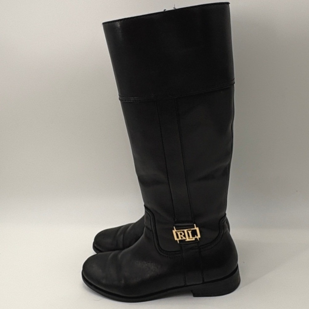 Lauren Ralph Lauren Berdie Leather Kneehigh Riding Boots Size 7